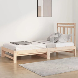 vidaXL Lit coulissant sans matelas 2x(90x200) cm