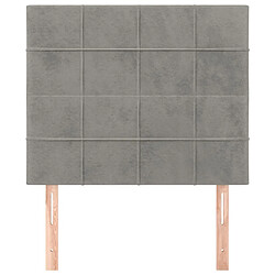 Avis Maison Chic Lot de 2 Têtes de lit design pour chambre - Décoration de lit Gris clair 100x5x78/88 cm Velours -MN79734