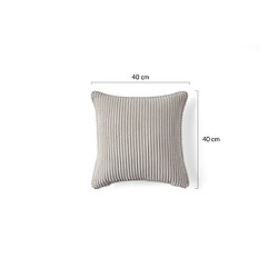 Bestmobilier Topaze - coussin - en velours côtelé - 40x40 cm pas cher