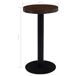 Acheter vidaXL Table de bistro Marron foncé 40 cm MDF