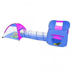 Helloshop26 Tente de jeu pour enfants avec tunnel + 200 balles + sac de transport 08_0000337