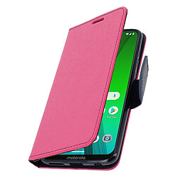 Avizar Housse Motorola Moto G7 / G7 Plus Fonction Stand Fancy Style fuschia