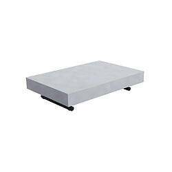 Inside 75 Table basse relevable extensible ALBATROS design gris beton Pied gris graphite