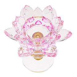 cristal lotus fleur bougeoir photophore maison feng shui décor rose