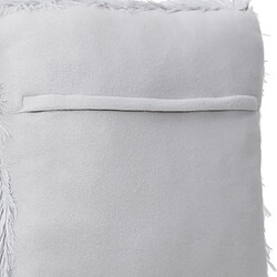 Avis Atmosphera, Createur D'Interieur Coussin fourrure poils longs Jae - L. 45 x l. 45 cm - Gris