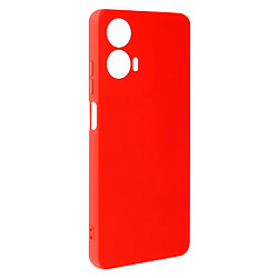 Avizar Coque pour Motorola Moto G24, G04 et G04s Silicone Soft-touch Dragonne Rouge