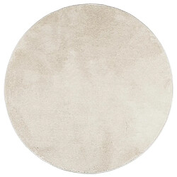 vidaXL Tapis OVIEDO à poils courts beige Ø 100 cm