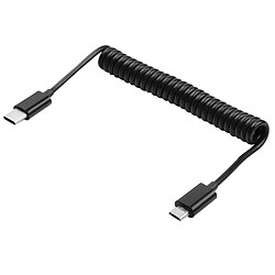 Wewoo Câble pour Samsung Galaxy S8 et S8 + / LG G6 / Huawei P10 P10 Plus / Xiaomi Mi 6 Max 2 autres Smartphones 1m Micro USB vers USB-C / Type-C de données enroulé de charge,