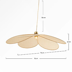 Rendez Vous Deco Suspension Flora en tissu beige D75 cm