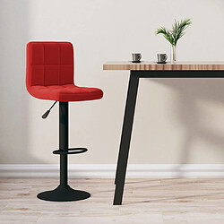 vidaXL Tabouret de bar Rouge bordeaux Velours