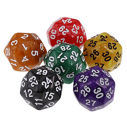 Pack De 6pcs Multi Sided Dés Pour D u0026 D Trpg Partie Jeu De Société Jouets Perle D30 pas cher