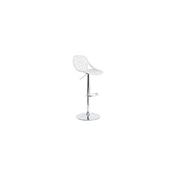 Avis Miliboo Tabourets de bar design avec motif baroque blanc (lot de 2) BAROCCA