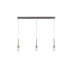 Luminaire Center Suspension Baymont Nickel satiné 3 ampoules 28cm