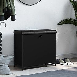 Maison Chic Banc à chaussures | Meuble de rangement à chaussures Meuble d'Entrée avec tiroir rabattable noir 62x32x56 cm -MN88050