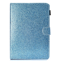 Wewoo Housse Coque Pour Tablette 10 pouces Vernis Paillettes Pochette horizontale en cuir avec support et fente carte Bleu