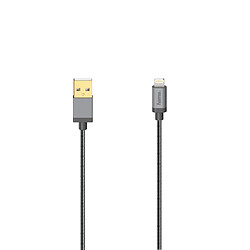 HAMA Câble USB pour iPhone/iPad avec connection Lightning, USB 2.0, métal, 0,75m