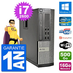 PC Dell OptiPlex 990 SFF Intel i7-2600 RAM 16Go Disque Dur 500Go Windows 10 Wifi - Occasion