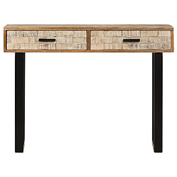 vidaXL Table console 100x30x75 cm Bois de manguier massif