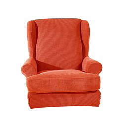 Aile Dos Bras Chaise Couverture 2 Pièces Aile Dos Canapé Housse Orange