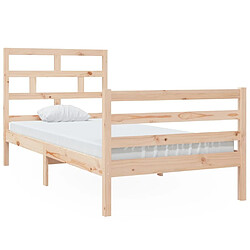 Maison Chic Lit adulte - Lit simple Cadre de lit,Structure du lit Contemporain Bois de pin solide 90x200 cm -MN99900