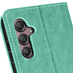 Avizar Pochette Folio pour Galaxy A14 4G et 5G Motif Papillon Support Vidéo Vert pas cher