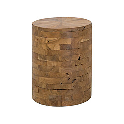 Beliani Table basse cylindrique en bois BRANT