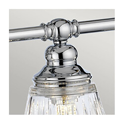 Avis Elstead Lighting Applique murale salle de bains Keynes Acier,verre taillé transparent Chrome poli