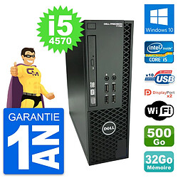 PC Dell Precision T1700 SFF Intel i5-4570 RAM 32Go Disque 500Go Windows 10 Wifi - Occasion