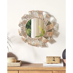 Beliani Miroir MANGALORE 54 cm 54 cm Métal Blanc