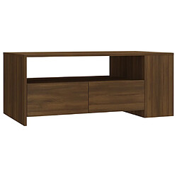 vidaXL Table basse chêne marron 102x55x42 cm bois d'ingénierie