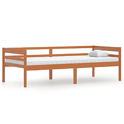 vidaXL Cadre de lit sans matelas Marron miel Bois pin massif 90x200 cm