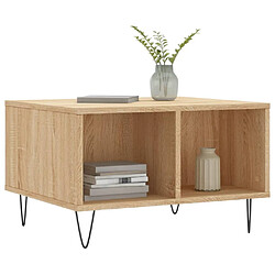 Avis Maison Chic Table basse,Table Console Table d'appoint, Table pour salon Chêne sonoma 60x50x36,5 cm Bois d'ingénierie -MN59878