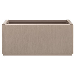 Avis vidaXL Jardinière marron clair 80x36x35 cm PP