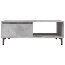 Acheter vidaXL Table basse gris béton 90x60x35 cm bois d'ingénierie