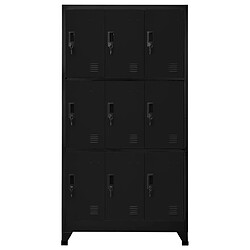 vidaXL Armoire à casiers Noir 90x45x180 cm Acier