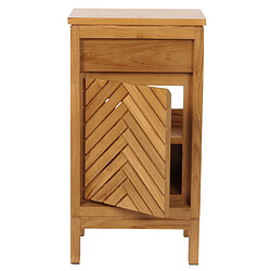 Mendler Meuble sous-lavabo en teck HWC-M74, meuble lavabo, teck de qualité B-Grade (bois de cœur, 20-30 ans), 76x41x31cm