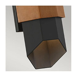 Acheter Elstead Lighting Applique murale extérieur Quoizel Verre,Aluminium Noir mat (avec bracelet effet bois peint)