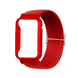 Bracelet en nylon élastique tressé pour votre Xiaomi Mi Band 7 Pro - Rouge rouge