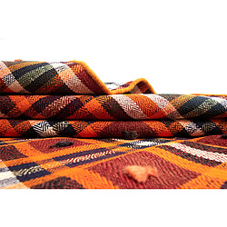 Vidal Tapis de laine 210x121 orange Jajim pas cher