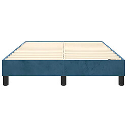 Acheter vidaXL Cadre de lit sans matelas bleu foncé 120x200 cm velours