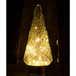 Avis Paris Prix Sapin de Noël en Verre Led 35cm Transparent