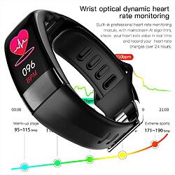 Universal Bracelet intelligent surveillance de la température corporelle bracelet intelligent ECG PPG montre intelligente bracelet fréquence cardiaque pression artérielle | montre intelligente (noir)