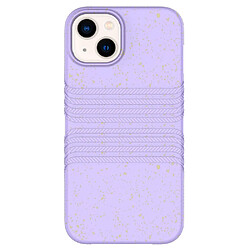 Coque en TPU + paille de blé anti-rayures, entièrement biodégradable pour votre iPhone 14 - violet