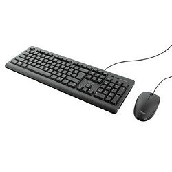 Trust TKM-250 clavier Souris incluse USB AZERTY Français Noir