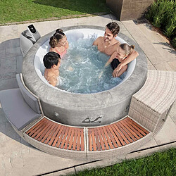 K20 Spa Gonflable Bestway Zurich Ø180x66 cm Airjet + Revêtement Spa K2O Half Surround 180 289x45x56 cm Set Semi-Circulaire