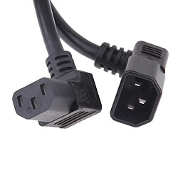 Avis IEC C14 à C13 Plug Adaptateur Alimentation Extension Extension Câbles Angles 150 Cm Noir