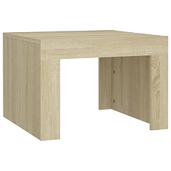 Maison Chic Table basse,Table Console Table d'appoint, Table pour salon Chêne sonoma 50x50x35 cm Aggloméré -MN33366