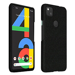 Avizar Coque Google Pixel 4A Rigide Finition Tissu Anti-traces Lavable noir