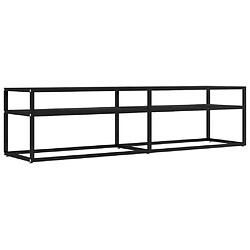 vidaXL Meuble TV Marbre noir 160x40x40,5 cm Verre trempé