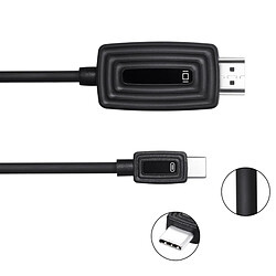 Avis Wewoo Cable 2m USB Type-C 3.1 à HDMI 4K avec HDCP, MacBook Pro 2018/2017 compatible, iPad Pro / Air 2018, Chromebook Pixel, Samsung S9 / S8, Dell XPS 14